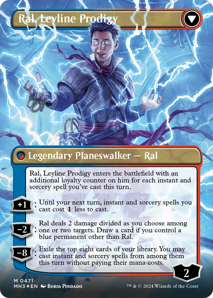 Ral, Monsoon Mage // Ral, Leyline Prodigy (Borderless) (Textured Foil) [Modern Horizons 3] - The Mythic Store | 24h Order Processing