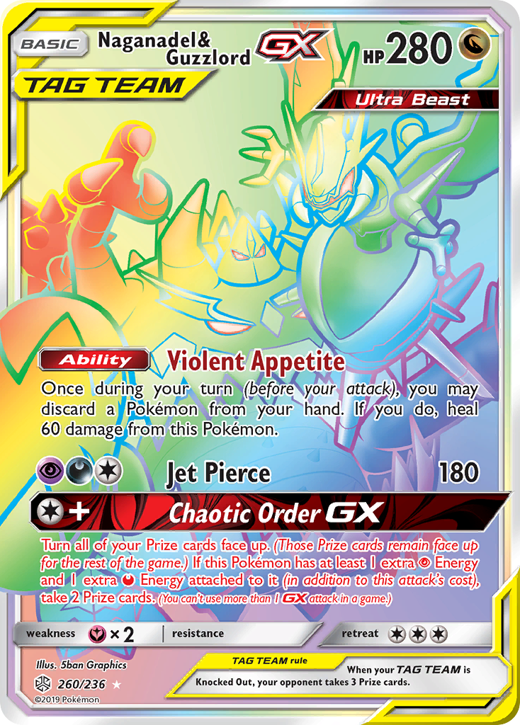 Naganadel & Guzzlord GX (260/236) [Sun & Moon: Cosmic Eclipse] - The Mythic Store | 24h Order Processing