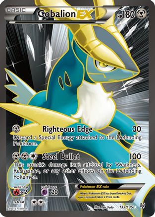 Cobalion EX (133/135) [Black & White: Plasma Storm] - The Mythic Store | 24h Order Processing