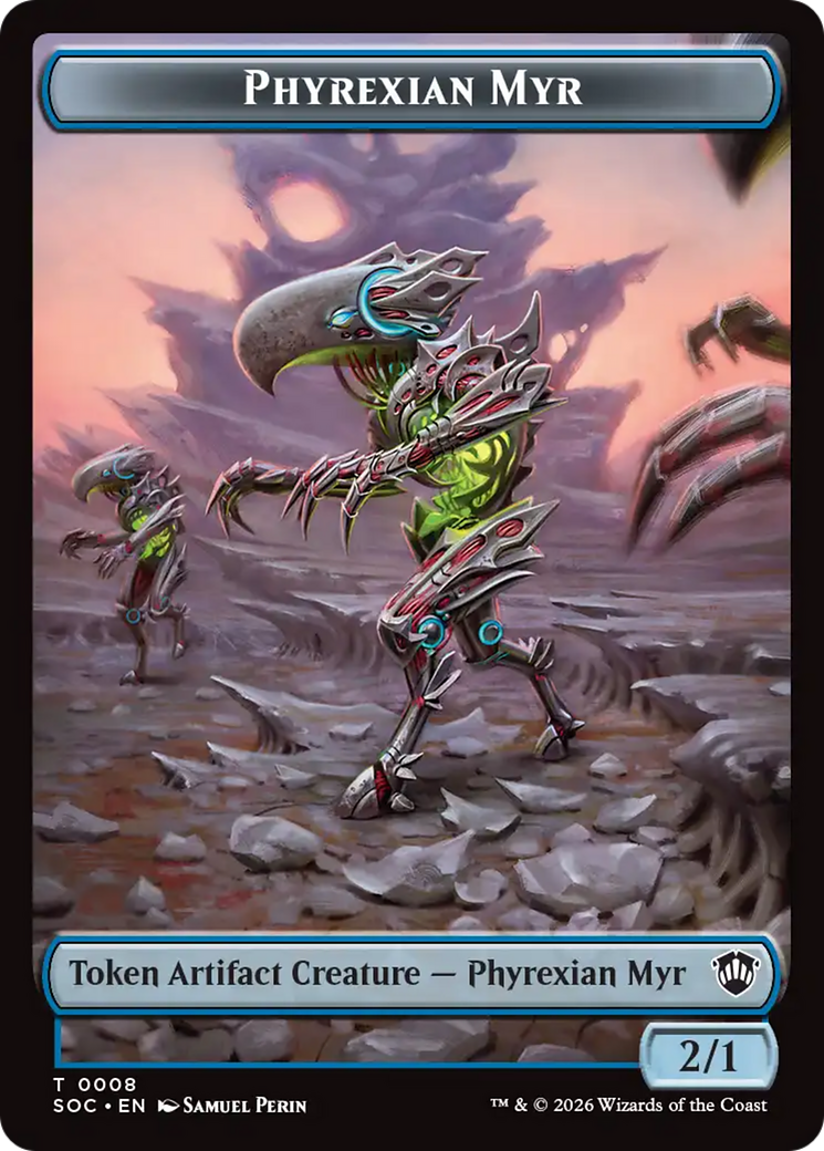 Elemental (0021) // Phyrexian Myr Double-Sided Token [Secrets of Strixhaven Commander Tokens] - The Mythic Store | 24h Order Processing