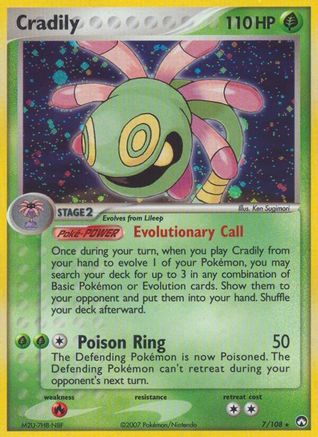 Cradily (7/108) (Stamped) [EX: Power Keepers] - The Mythic Store | 24h Order Processing