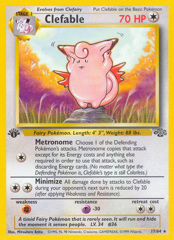 Clefable (17/64) [Jungle 1st Edition] - The Mythic Store | 24h Order Processing