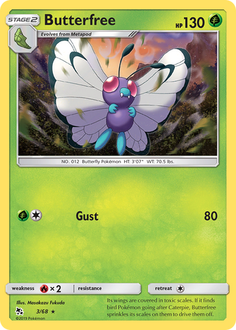 Butterfree (3/68) [Sun & Moon: Hidden Fates] - The Mythic Store | 24h Order Processing