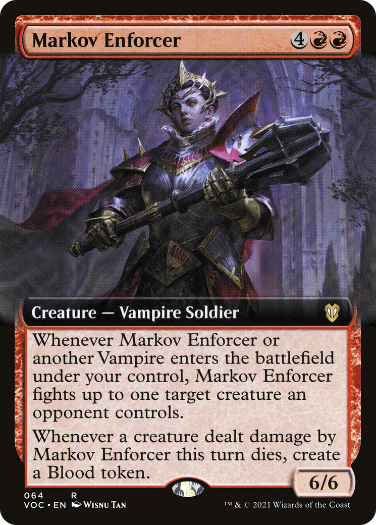 Markov Enforcer (Extended Art) [Innistrad: Crimson Vow Commander] - The Mythic Store | 24h Order Processing