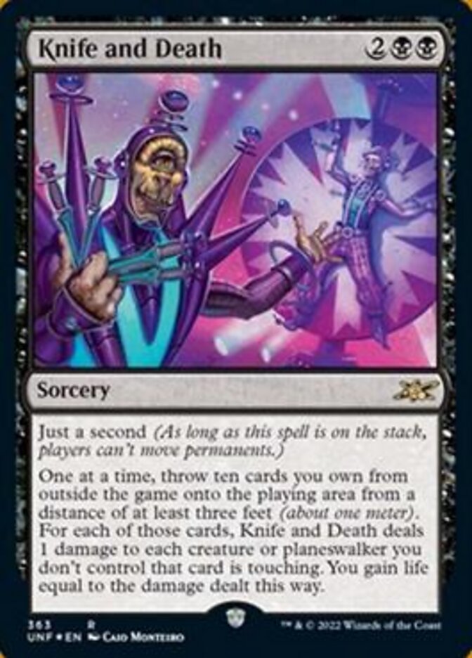 Knife and Death (Galaxy Foil) [Unfinity] - The Mythic Store | 24h Order Processing