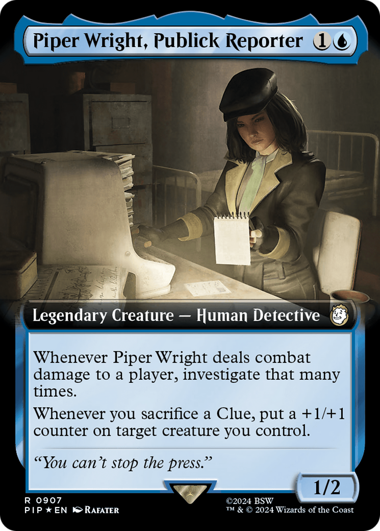 Piper Wright, Publick Reporter (Extended Art) (Surge Foil) [Fallout] - The Mythic Store | 24h Order Processing