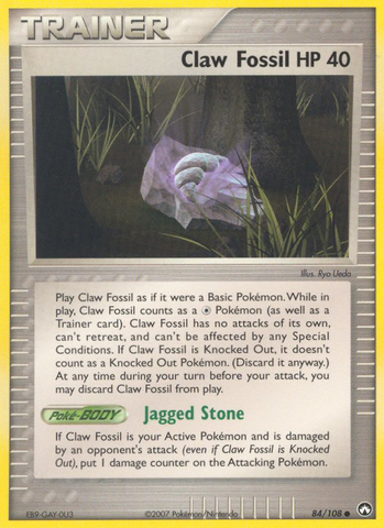 Claw Fossil (84/108) [EX: Power Keepers] - The Mythic Store | 24h Order Processing