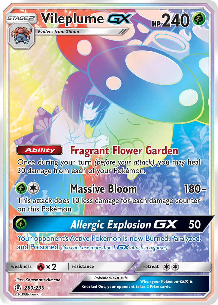 Vileplume GX (250/236) [Sun & Moon: Cosmic Eclipse] - The Mythic Store | 24h Order Processing