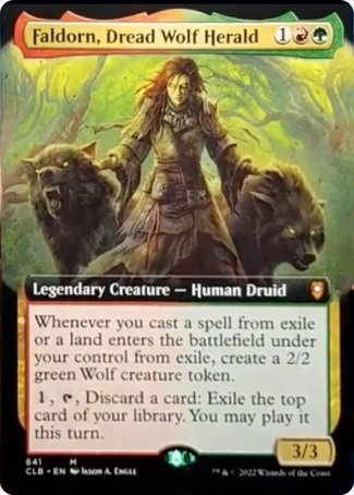Faldorn, Dread Wolf Herald (Extended Art) [Commander Legends: Battle for Baldur's Gate] - The Mythic Store | 24h Order Processing