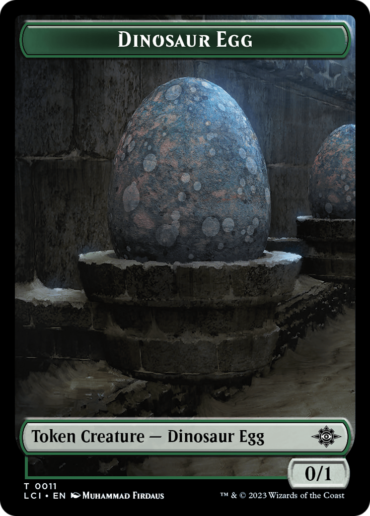 Dinosaur Egg // Dinosaur (0010) Double-Sided Token [The Lost Caverns of Ixalan Tokens] - The Mythic Store | 24h Order Processing