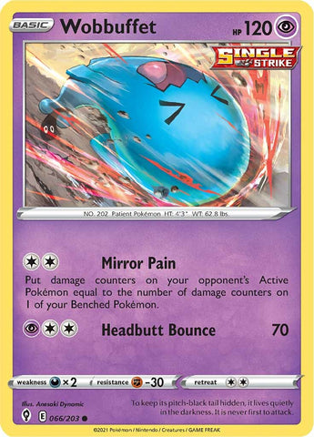 Wobbuffet (066/203) [Sword & Shield: Evolving Skies] - The Mythic Store | 24h Order Processing