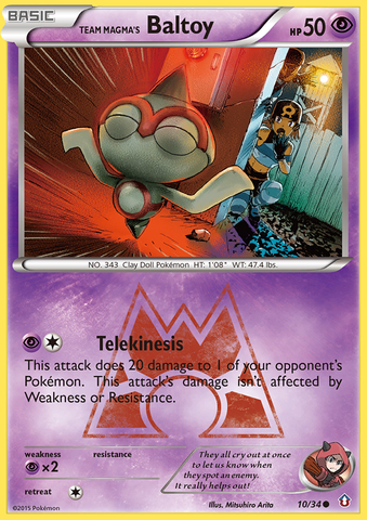Team Magma's Baltoy (10/34) [XY: Double Crisis] - The Mythic Store | 24h Order Processing