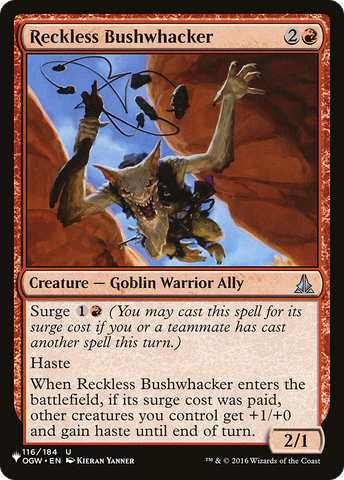 Reckless Bushwhacker [The List] - The Mythic Store | 24h Order Processing