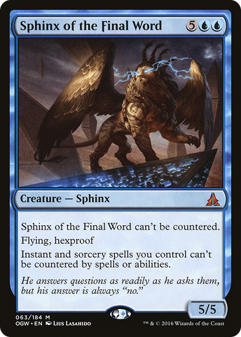 Sphinx of the Final Word [Oath of the Gatewatch] - The Mythic Store | 24h Order Processing
