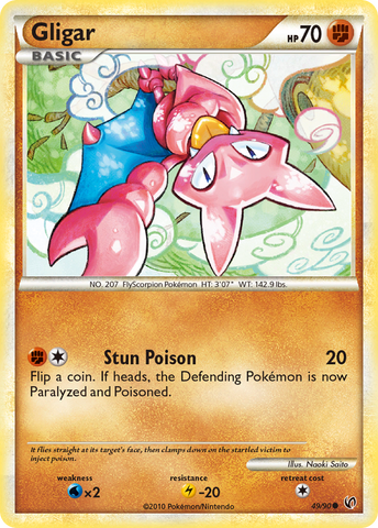 Gligar (49/90) [HeartGold & SoulSilver: Undaunted] - The Mythic Store | 24h Order Processing