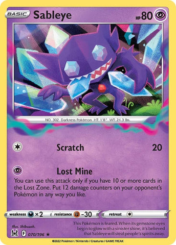Sableye (070/196) [Sword & Shield: Lost Origin] - The Mythic Store | 24h Order Processing