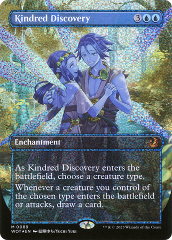 Kindred Discovery (Anime Borderless) (Confetti Foil) [Wilds of Eldraine: Enchanting Tales] - The Mythic Store | 24h Order Processing