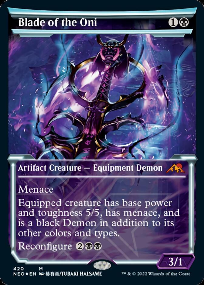 Blade of the Oni (Foil Etched) [Kamigawa: Neon Dynasty] - The Mythic Store | 24h Order Processing