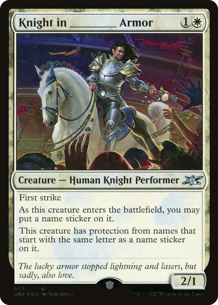 Knight in _____ Armor (Galaxy Foil) [Unfinity] - The Mythic Store | 24h Order Processing