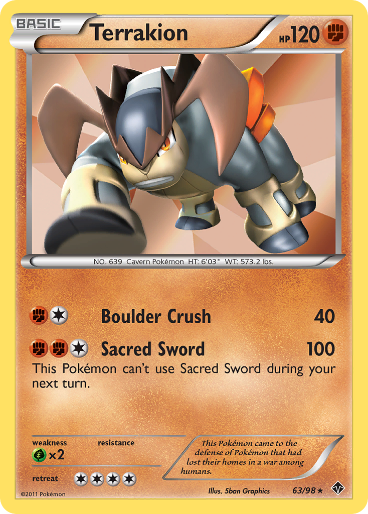 Terrakion (63/98) [Black & White: Emerging Powers] - The Mythic Store | 24h Order Processing