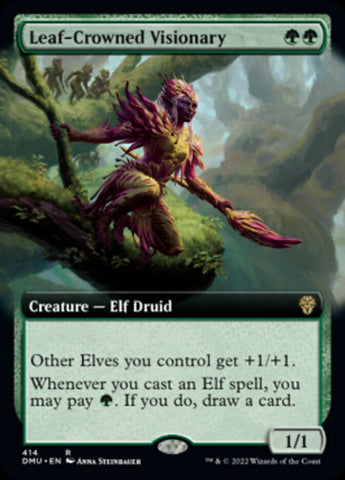 Leaf-Crowned Visionary (Extended Art) [Dominaria United] - The Mythic Store | 24h Order Processing
