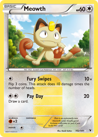 Meowth (102/101) [Black & White: Noble Victories] - The Mythic Store | 24h Order Processing