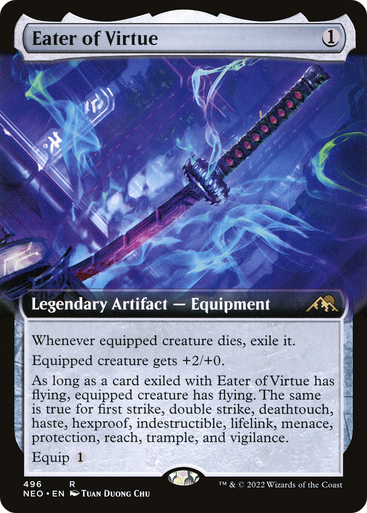 Eater of Virtue (Extended Art) [Kamigawa: Neon Dynasty] - The Mythic Store | 24h Order Processing