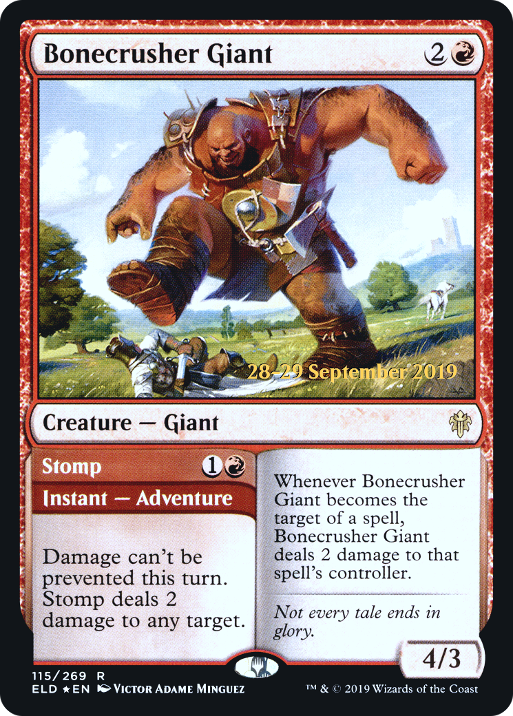 Bonecrusher Giant // Stomp [Throne of Eldraine Prerelease Promos] - The Mythic Store | 24h Order Processing