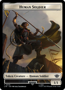 Human Soldier (0015) // Food (0024) Double-Sided Token (Surge Foil) [The Lord of the Rings: Tales of Middle-Earth Tokens] - The Mythic Store | 24h Order Processing