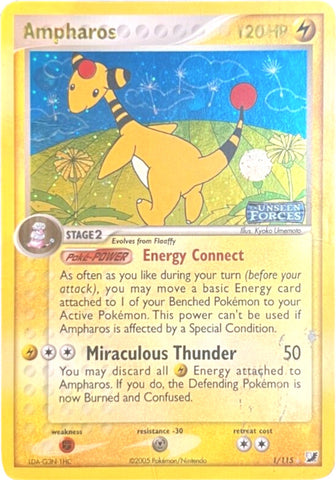 Ampharos (1/115) (Stamped) [EX: Unseen Forces] - The Mythic Store | 24h Order Processing