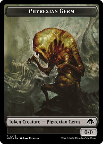 Phyrexian Germ // Phyrexian Wurm (0018) Double-Sided Token [Modern Horizons 3 Tokens] - The Mythic Store | 24h Order Processing