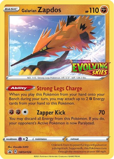 Galarian Zapdos (SWSH124) (Prerelease Promo) [Sword & Shield: Black Star Promos] - The Mythic Store | 24h Order Processing