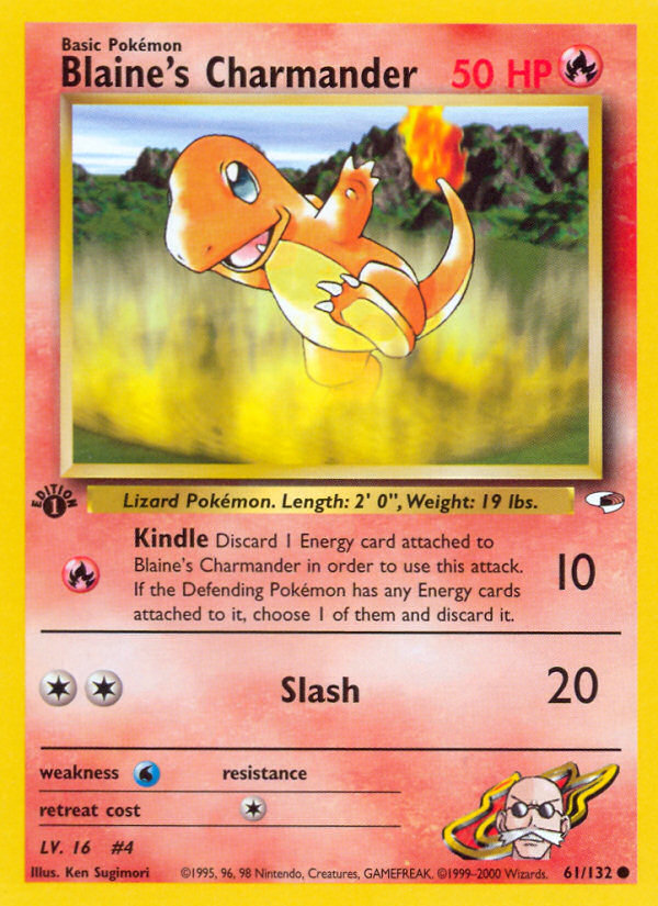 Blaine's Charmander (61/132) [Gym Heroes 1st Edition] - The Mythic Store | 24h Order Processing
