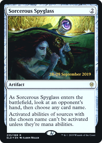 Sorcerous Spyglass [Throne of Eldraine Prerelease Promos] - The Mythic Store | 24h Order Processing