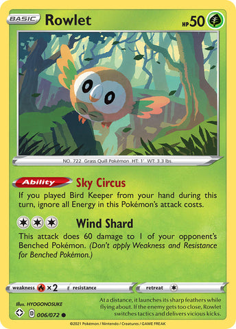 Rowlet (006/072) [Sword & Shield: Shining Fates] - The Mythic Store | 24h Order Processing