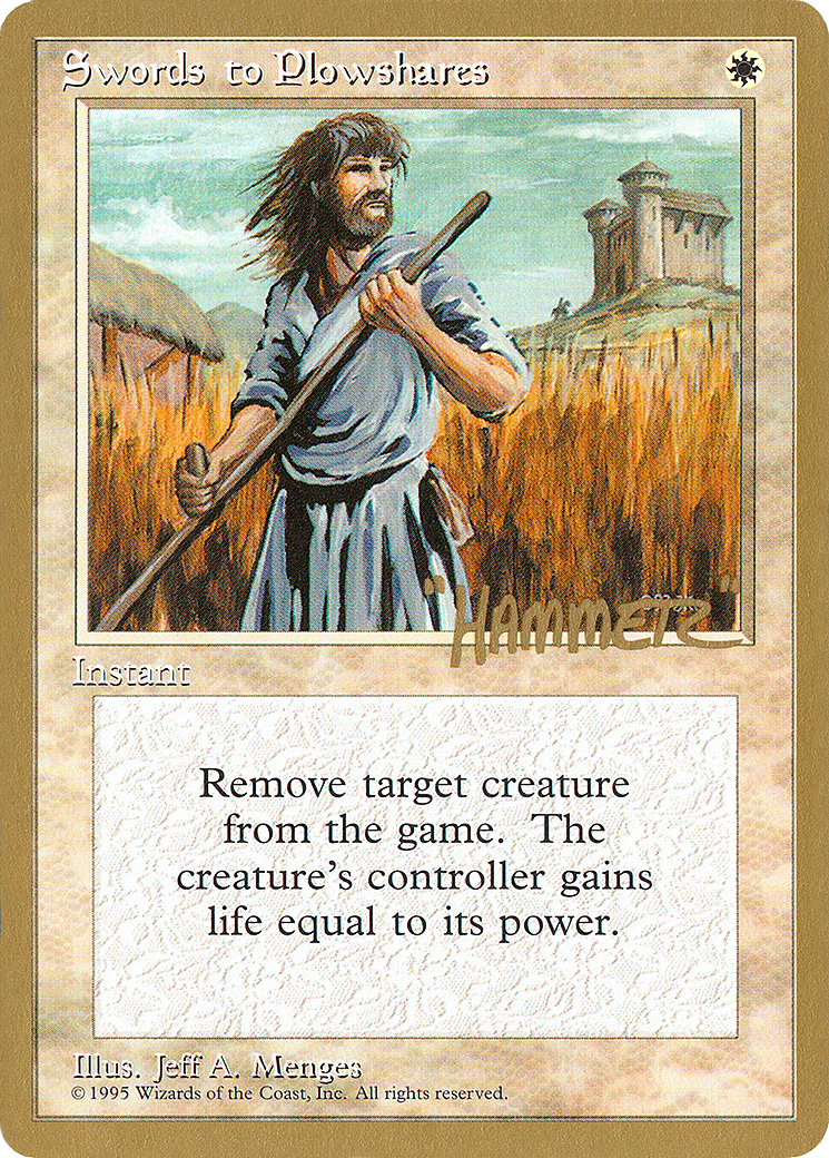 Swords to Plowshares (Shawn "Hammer" Regnier) [Pro Tour Collector Set] - The Mythic Store | 24h Order Processing
