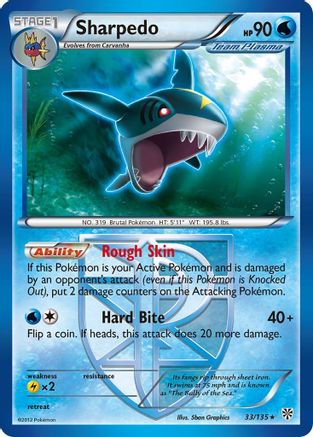 Sharpedo (33/135) [Black & White: Plasma Storm] - The Mythic Store | 24h Order Processing