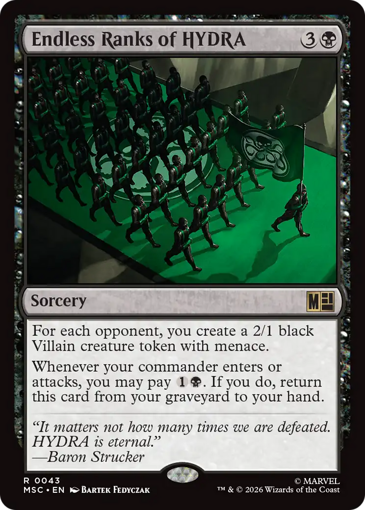 Endless Ranks of HYDRA (Surge Foil) [Marvel Super Heroes Commander] - The Mythic Store | 24h Order Processing