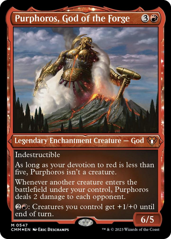 Purphoros, God of the Forge (Foil Etched) [Commander Masters] - The Mythic Store | 24h Order Processing