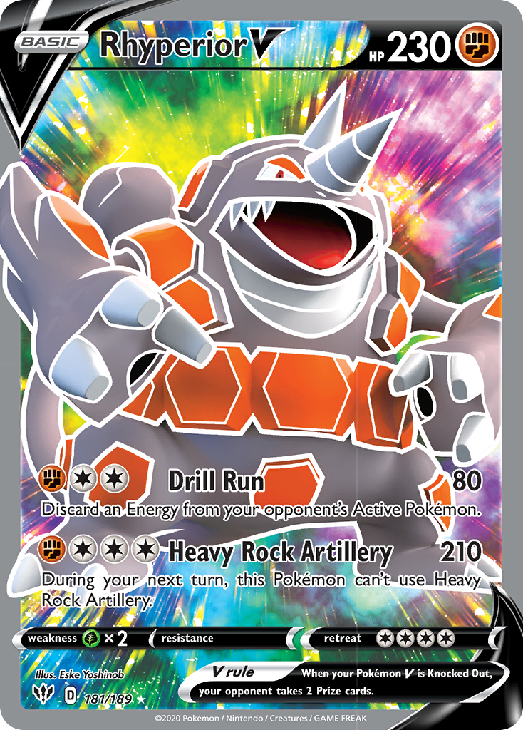 Rhyperior V (181/189) [Sword & Shield: Darkness Ablaze] - The Mythic Store | 24h Order Processing