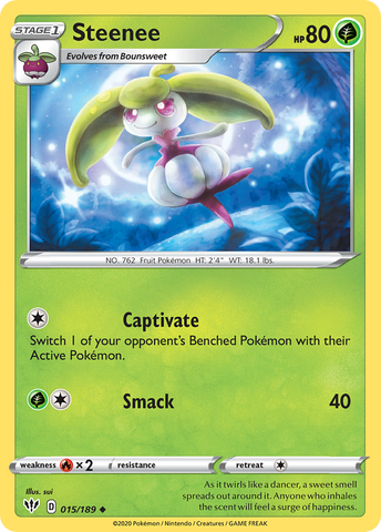 Steenee (015/189) [Sword & Shield: Darkness Ablaze] - The Mythic Store | 24h Order Processing