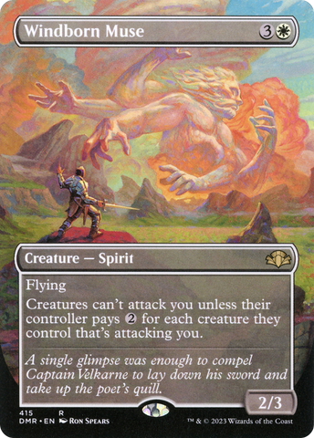 Windborn Muse (Borderless Alternate Art) [Dominaria Remastered] - The Mythic Store | 24h Order Processing