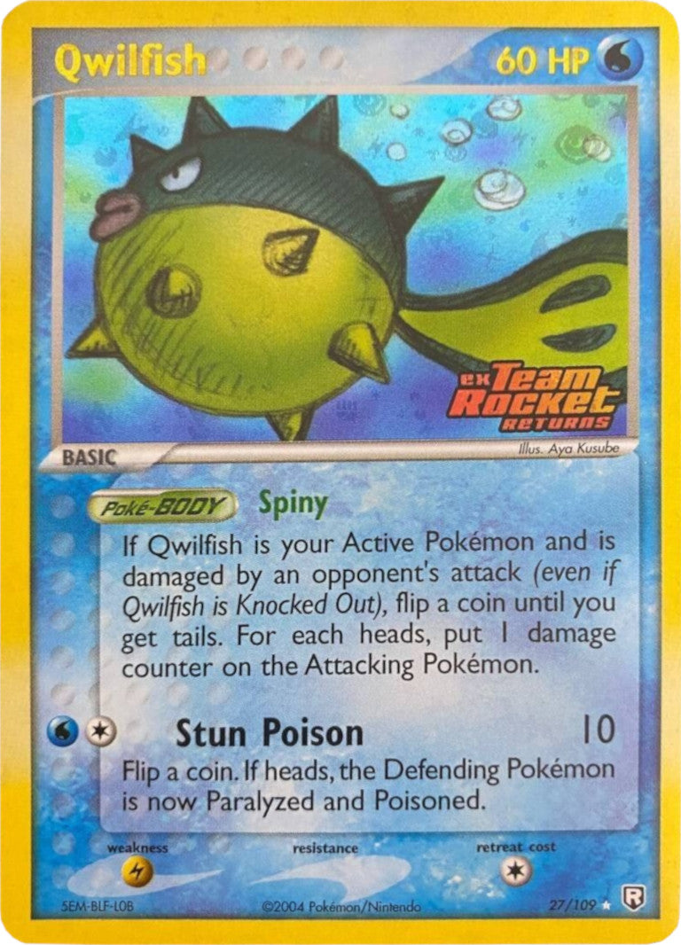 Qwilfish (27/109) (Stamped) [EX: Team Rocket Returns] - The Mythic Store | 24h Order Processing