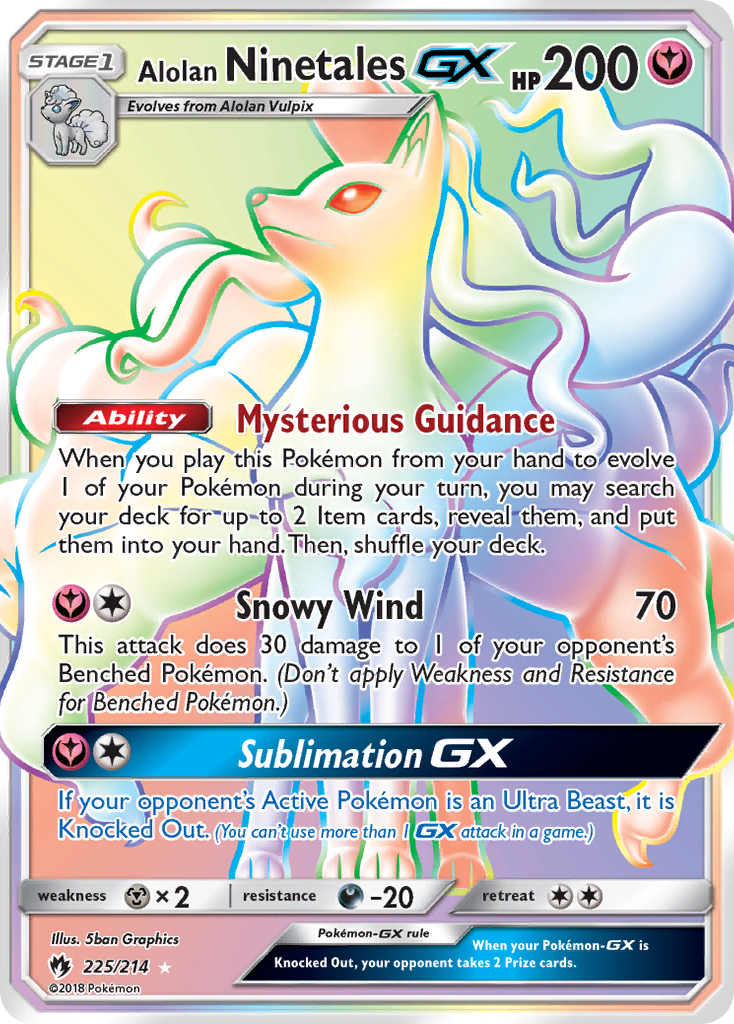 Alolan Ninetales GX (225/214) [Sun & Moon: Lost Thunder] - The Mythic Store | 24h Order Processing
