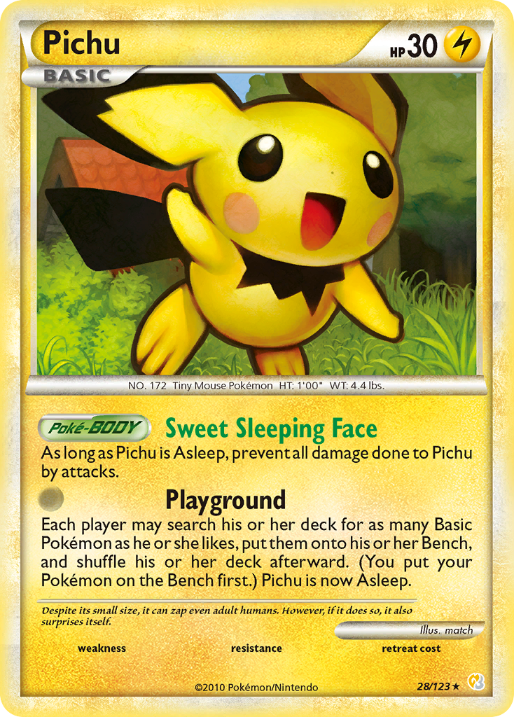 Pichu (28/123) [HeartGold & SoulSilver: Base Set] - The Mythic Store | 24h Order Processing