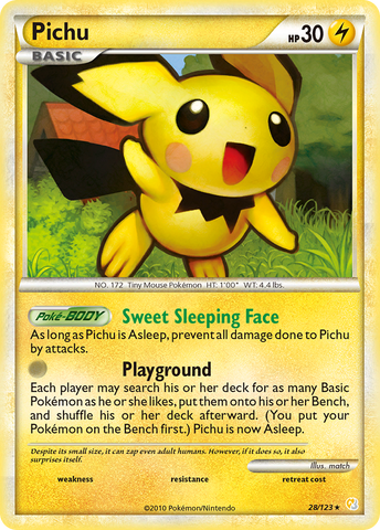 Pichu (28/123) [HeartGold & SoulSilver: Base Set] - The Mythic Store | 24h Order Processing
