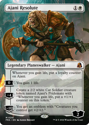 Ajani Resolute (Borderless) [Reality Fracture] - The Mythic Store | 24h Order Processing