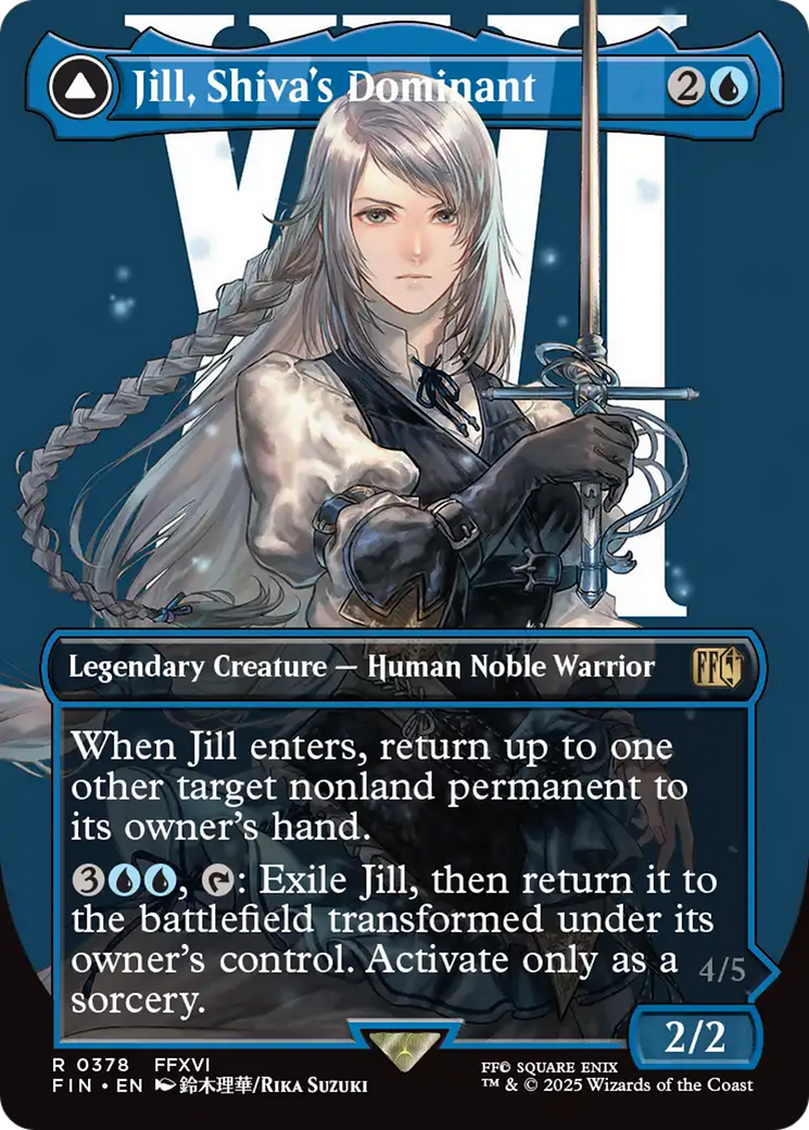 Jill, Shiva's Dominant // Shiva, Warden of Ice (Borderless) [FINAL FANTASY] - The Mythic Store | 24h Order Processing