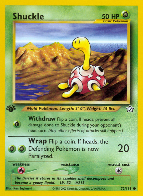 Shuckle (72/111) [Neo Genesis 1st Edition] - The Mythic Store | 24h Order Processing