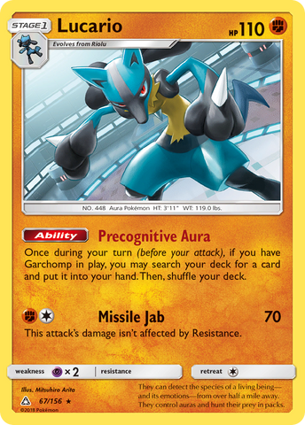 Lucario (67/156) [Sun & Moon: Ultra Prism] - The Mythic Store | 24h Order Processing